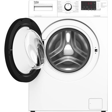 Beko Пральна машина фронтальна, 6кг, 1200, A+++, 45см, дисплей, інвертор, білий (372577) WUE6612IXBW фото