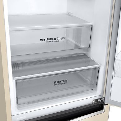LG Холодильник с нижней морозильной камерой, 203x60х68, 419л GC-B509MEWM фото