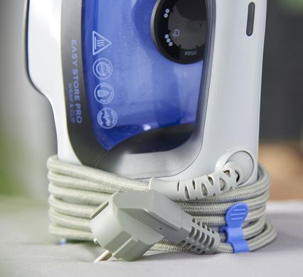 Russell Hobbs Утюг Easy Store Pro, 2400Вт, 320мл, паровой удар -180гр, постоянный пар - 45гр, смотка шнура, керам. подошва, бело-синий 26730-56 фото