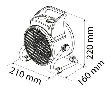 Керамический обогреватель Neo Tools 90-062 PTC, 2 кВт