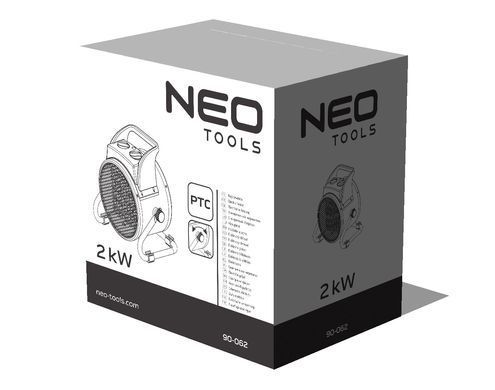 Керамический обогреватель Neo Tools 90-062 PTC, 2 кВт
