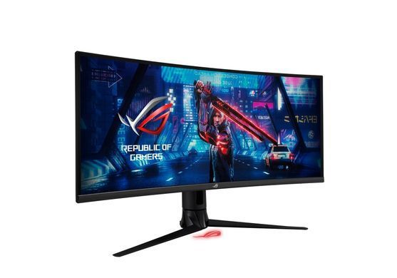 ASUS Монітор LCD 34.1" XG349C HDMI, DP, USB-C, 2xUSB3.0, MM, VA, 3440x1440, 180Hz, 1ms, CURVED, DCI-P3 98%, HDR400, G-SYNC (348044) 90LM06V0-B01A70 фото
