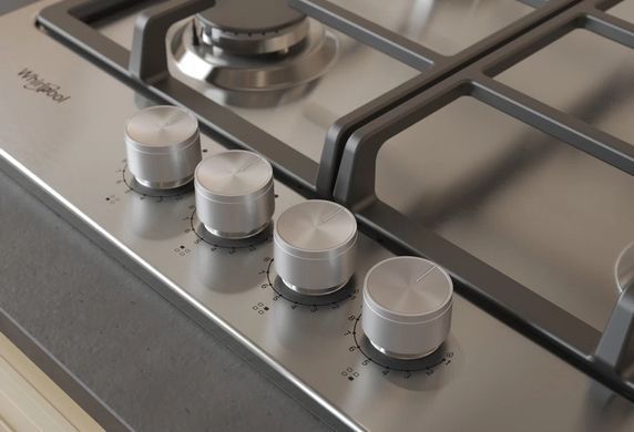 Whirlpool Варильна поверхня газова, 60см, чавун TKRL661IXEU (361535) TKRL661IXEU фото