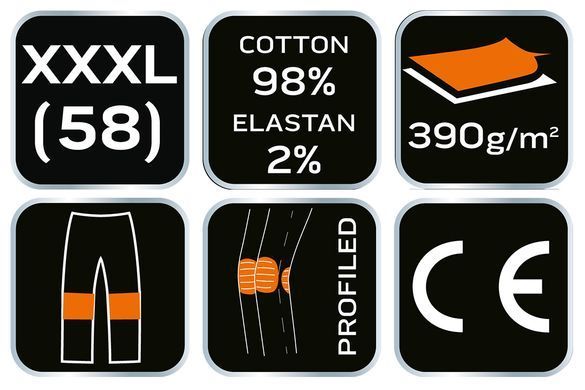 Робочі штани DENIM, чорні, розмір XXXL