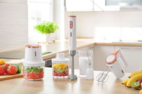 Міксер Sencor ручний Accu technology, 50Вт, насадки-2, безпровідний, USB-C, білий (370665) SHM9000WH фото