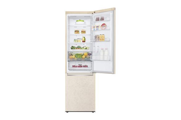 LG Холодильник с нижней морозильной камерой, 203x60х68, 419л GC-B509MEWM фото