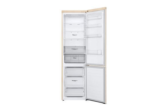 LG Холодильник с нижней морозильной камерой, 203x60х68, 419л GC-B509MEWM фото
