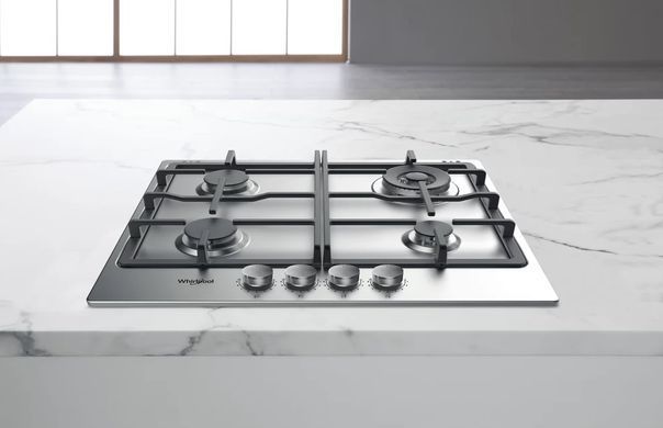 Whirlpool Варильна поверхня газова, 60см, чавун TKRL661IXEU (361535) TKRL661IXEU фото