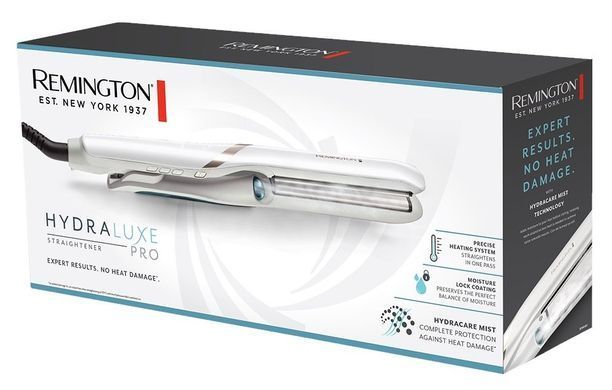 Remington Выпрямитель Hydraluxe Pro, 56Вт, темп.режимов-5, 150-230С, дисплей, керамика, белый S9001 фото