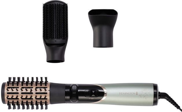 Remington Фен-щетка Botanicals, 800Вт, режимов-2, иониз-я, вращ., хол. обдув, керамика, мятно-черный AS5860 фото