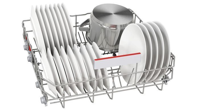 Bosch Посудомийна машина вбудована, 13компл., A++, 60см, дисплей, 3й кошик, теплообмінник, i-Dos, білий (379601) SMV6EMX75Q фото