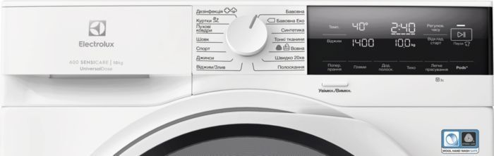 Electrolux Стиральная машина фронтальная, 10кг, 1400, A+++, 66см, дисплей, пар, инвертор, universaldose, белый EW6F3414UU фото