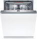 Bosch Посудомийна машина вбудована, 13компл., A++, 60см, дисплей, 3й кошик, теплообмінник, i-Dos, білий (379601) SMV6EMX75Q