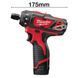 Шуруповерт аккумуляторный 1/4'' HEX MILWAUKEE, M12 BD-0 (каркас, клипса для ремня, картонная упаковка) 4933441910