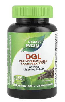 Глицирризинат солодки (DGL deglycyrrhizinated licorice) 100 жевательных таблеток