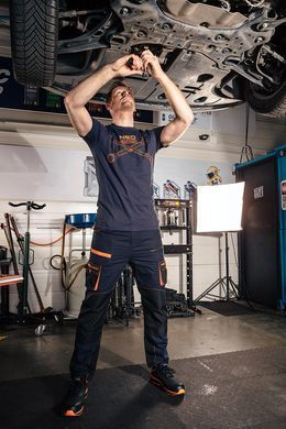 Брюки рабочие NEO Tools 81-237 Neo Garage, хлопок рипстоп, усиленные вставки Oxford, серые, CE EN ISO 13688 M