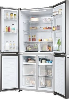 Haier Холодильник многодверный, 181.5x83.3х65, холод.отд.-311л, мороз.отд.-156л, 4дв., А+, NF, инв., дисплей, нерж HCR3818ENMM фото