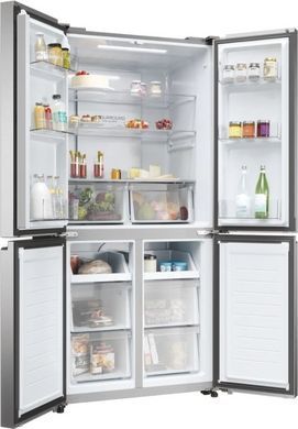 Haier Холодильник многодверный, 181.5x83.3х65, холод.отд.-311л, мороз.отд.-156л, 4дв., А+, NF, инв., дисплей, нерж HCR3818ENMM фото