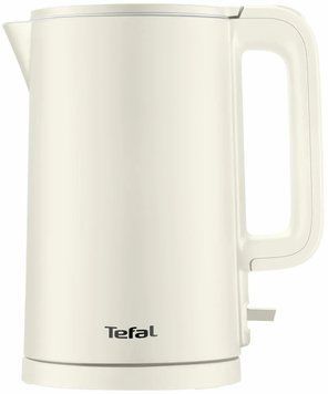 Tefal Електрочайник Thermo Protect, 1.5л, пластик, нержавіюча сталь, світло-бежевий (384100) KO140AE0 фото