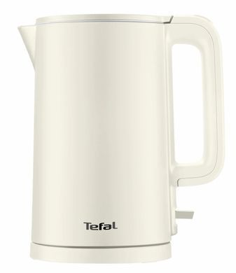 Tefal Электрочайник Thermo Protect, 1.5л, пластик, нержавеющая сталь, светло-бежевый (384100) KO140AE0 фото