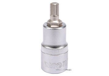 Головка торцева YATO квадрат 1/2 "SPLINE" М8, L= 55 мм