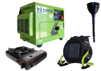 Дизельный генератор Zipper ZI-STE7500DSH + газовая плитка Orcamp CK-505 + электрический обогреватель Gardyer KZI-STE7500DSH фото