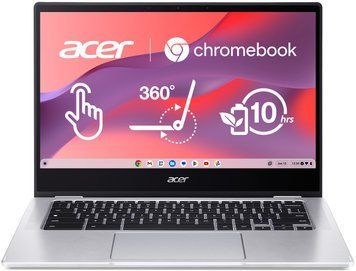 Acer Ноутбук Chromebook Spin CP314-1HN 14" FHD IPS, Intel C N4500, 8GB, F128GB, UMA, ChromeOS, серебристый NX.AZ3EU.001 фото