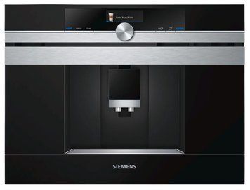 Siemens Кавомашина вбудовувана, 2.4л, зерно+мелена, автомат.капуч, LED-дисплей, авторецептів -29, чорний (364163) CT718L1B0 фото