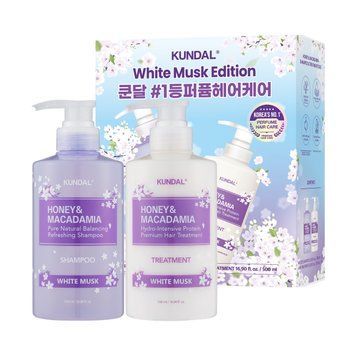 Набір засобів по догляду за волоссям Kundal Gift Edition White Musk Set 500ml+500ml, 500ml* 2ea