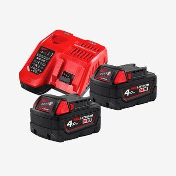 Енергокомплект MILWAUKEE, M18 NRG-402 (+зар.пр., 2 акум. M18 B4(4Аг))