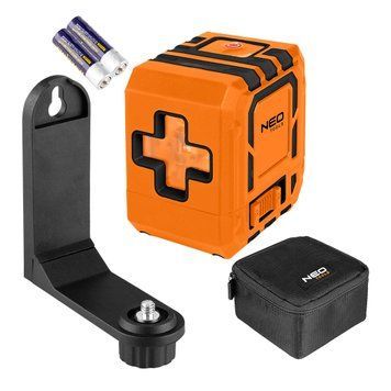 Лазерний хрест NEO TOOLS 75-143, 30 м, зелений промінь, з кейсом та магнітним тримачем