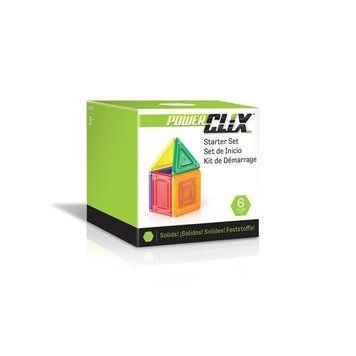 Магнитный конструктор Guidecraft PowerClix Solids Базовый набор, 6 деталей (G9481) dt_1292 фото
