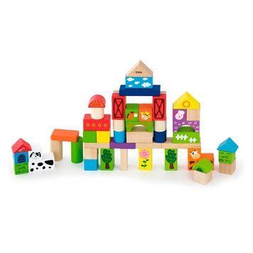 Деревянные кубики Viga Toys Ферма, 50 шт., 3 см (50285) dt_79221 фото