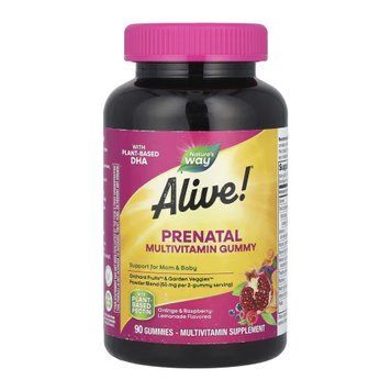 Alive!&reg; Prenatal Multivitamin Gummy - 90 gummies Nature's Way