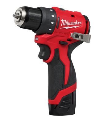 Дрель-шуруповерт аккумуляторная бесщеточная MILWAUKEE, M12 BLDDRC-202C, 40Нм (зарядное устройство С12, 2 аккумулятора М12 В2 2Ач, кл 4933499686 фото