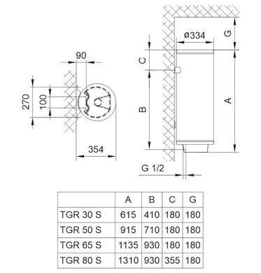 Водонагреватель Tiki TGR30SPrimeMS30V9 (TGR30SNGV9) 30 л, слим, мех. упр-ние, D, 700130 TGR30SPRIMEMS30V9_TIKI фото