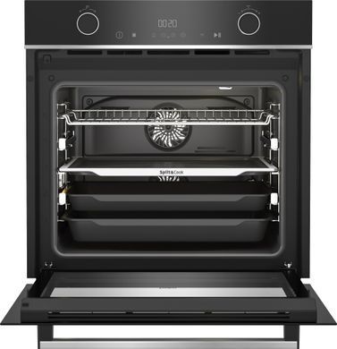 Beko Духовой шкаф электрический, 72л, A+, дисплей, конвекция, черный BBVM13400XDS фото