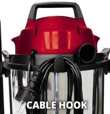 Einhell Пилосос професійний TC-VC 1815 S, 1250Вт, 180мБар, 15л, 4.6кг (349689) 2342390 фото