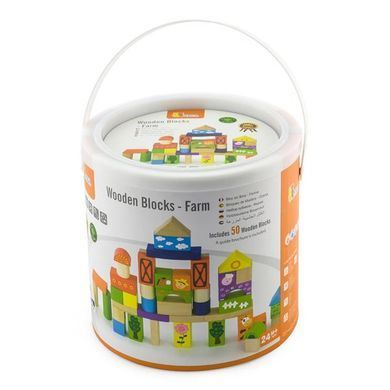Дерев'яні кубики Viga Toys Ферма, 50 шт., 3 см (50285) dt_79221 фото