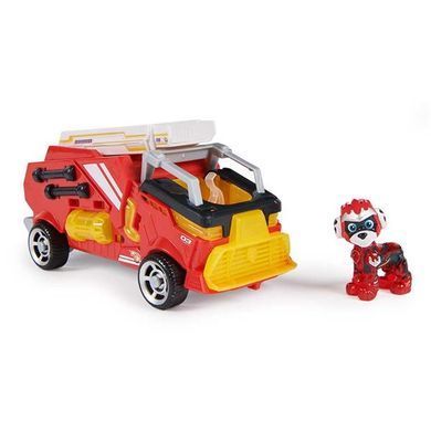 Ігровий набір Paw Patrol Щенячий патруль у кіно 2 Рятувальний автомобіль-трансформер із водієм Маршалом (SM17776/6481) dt_85803 фото