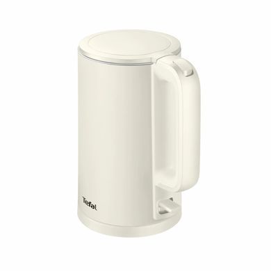 Tefal Электрочайник Thermo Protect, 1.5л, пластик, нержавеющая сталь, светло-бежевый (384100) KO140AE0 фото