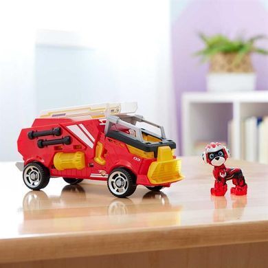 Ігровий набір Paw Patrol Щенячий патруль у кіно 2 Рятувальний автомобіль-трансформер із водієм Маршалом (SM17776/6481) dt_85803 фото