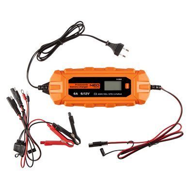 Зарядний пристрій для акумуляторів Neo Tools 11-892 6/12В, 6А, 100 Вт. (STD, AGM, GEL, LiFePO4) 11-892 фото