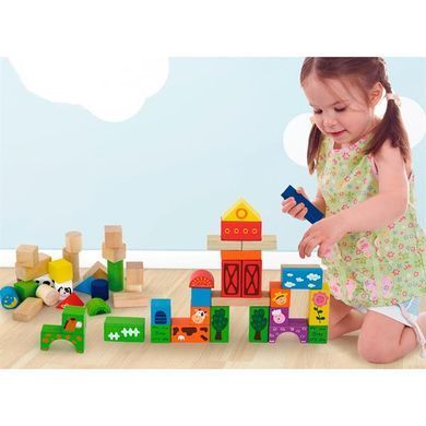 Дерев'яні кубики Viga Toys Ферма, 50 шт., 3 см (50285) dt_79221 фото
