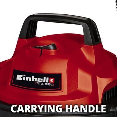 Einhell Пилосос професійний TC-VC 1815 S, 1250Вт, 180мБар, 15л, 4.6кг (349689) 2342390 фото