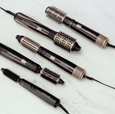 Remington Фен-щетка Blow Dry & Style Caring, 1000Вт, режимов-2, ионизиция, хол. обдув, керамика, черный AS7580 фото
