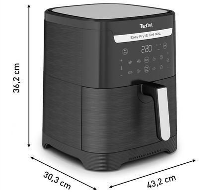 Tefal Мультипіч EasyFry&Grill XXL, 1830Вт, чаша-6.5л, сенсорне керув., 8 програм, пластик, чорний (376873) EY801815 фото
