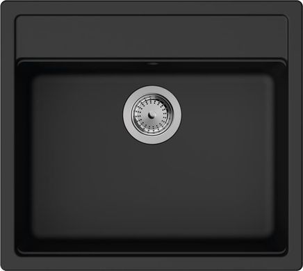 Мийка кухонна Hansgrohe S52, граніт, прямокутник, без крила, 550х490х190мм, чаша - 1, врізна, S520-F510, чорний графіт (355337)