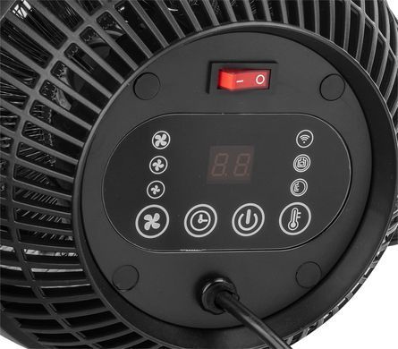 Теплова гармата електрична Neo Tools , 2в1 з функцією вентилятора, 2.4кВт, 35-50м кв, 460м куб/год, цифрове регулювання, чорний (330960)