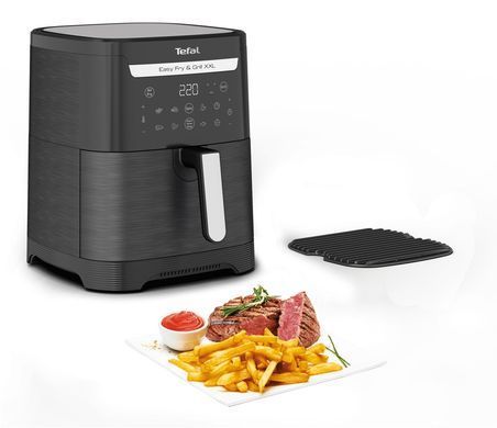 Tefal Мультипіч EasyFry&Grill XXL, 1830Вт, чаша-6.5л, сенсорне керув., 8 програм, пластик, чорний (376873) EY801815 фото